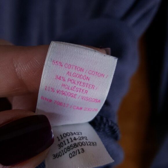 VICTORIA SECRET PINK Womens Top XS Gray Pullover Logo Long Sleeve Tee - Picture 3 of 7